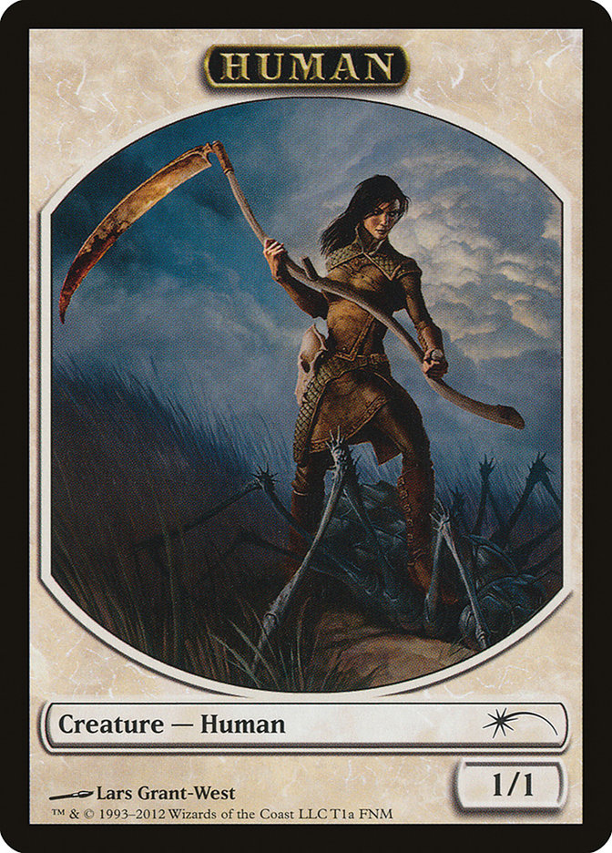 Human // Wolf Double-Sided Token [Friday Night Magic 2012] | Chromatic Games