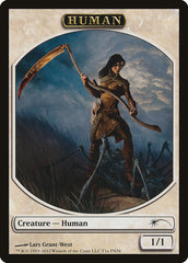 Human // Wolf Double-Sided Token [Friday Night Magic 2012] | Chromatic Games