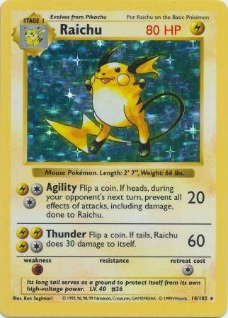 Raichu [Base Set (Shadowless)] | Chromatic Games