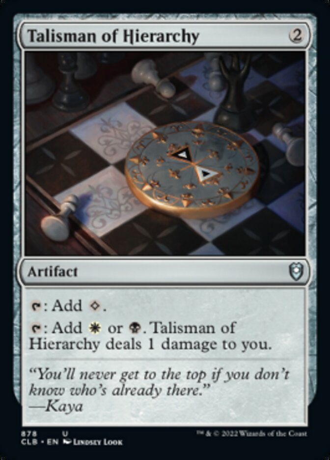 Talisman of Hierarchy [Commander Legends: Battle for Baldur's Gate] | Chromatic Games