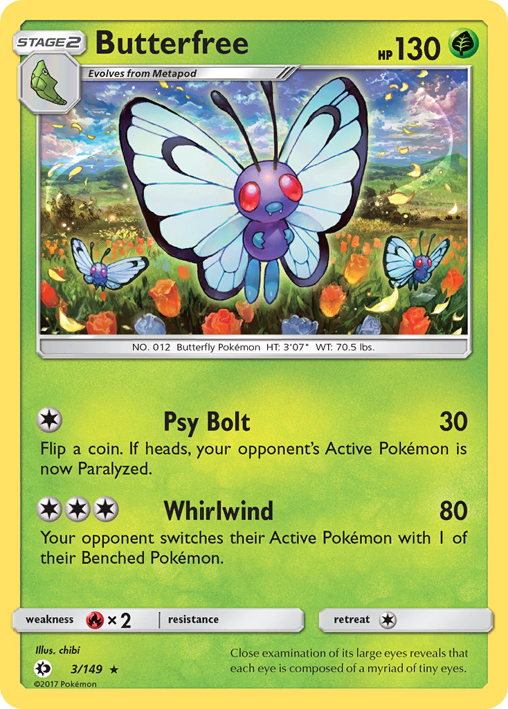 Butterfree (3/149) [Sun & Moon: Base Set] | Chromatic Games