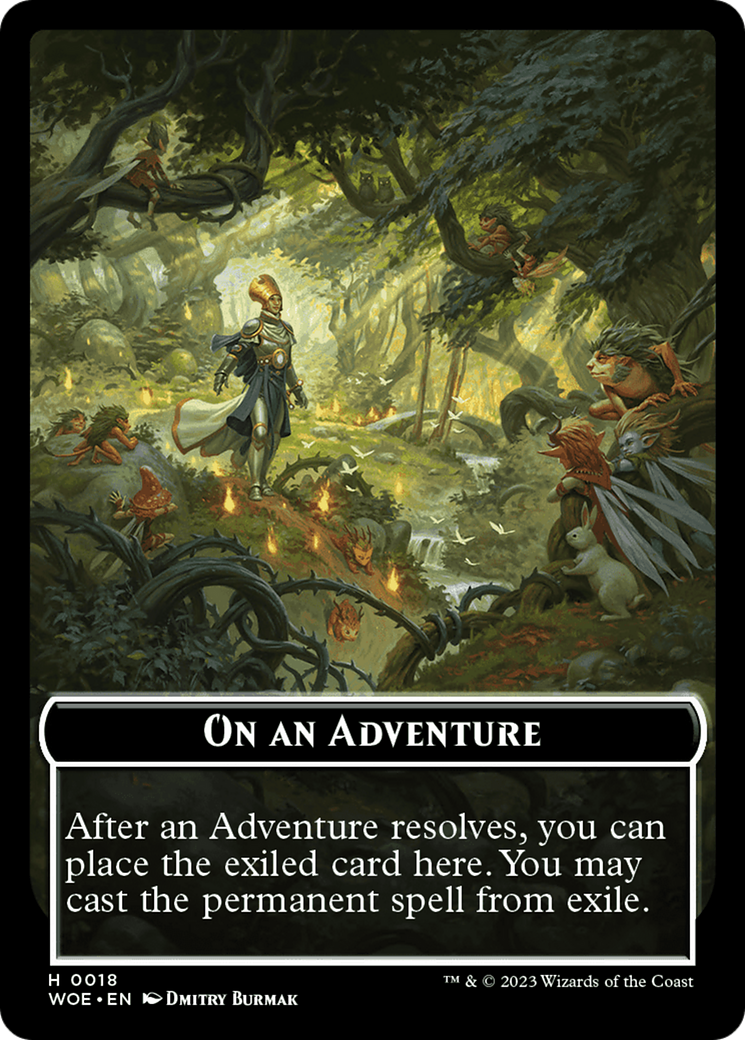 On an Adventure Emblem [Wilds of Eldraine Tokens] | Chromatic Games