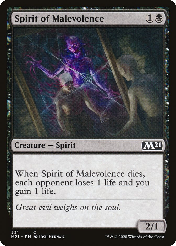 Spirit of Malevolence [Core Set 2021] | Chromatic Games