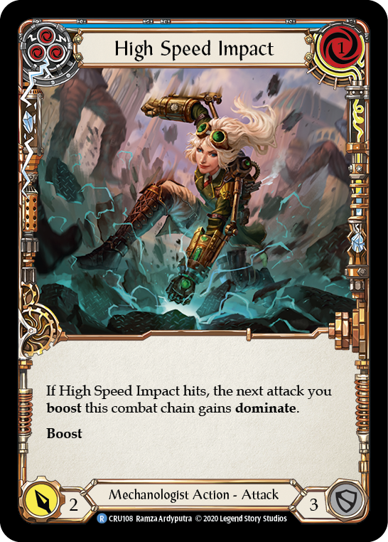 High Speed Impact (Blue) [CRU108] (Crucible of War)  1st Edition Rainbow Foil | Chromatic Games