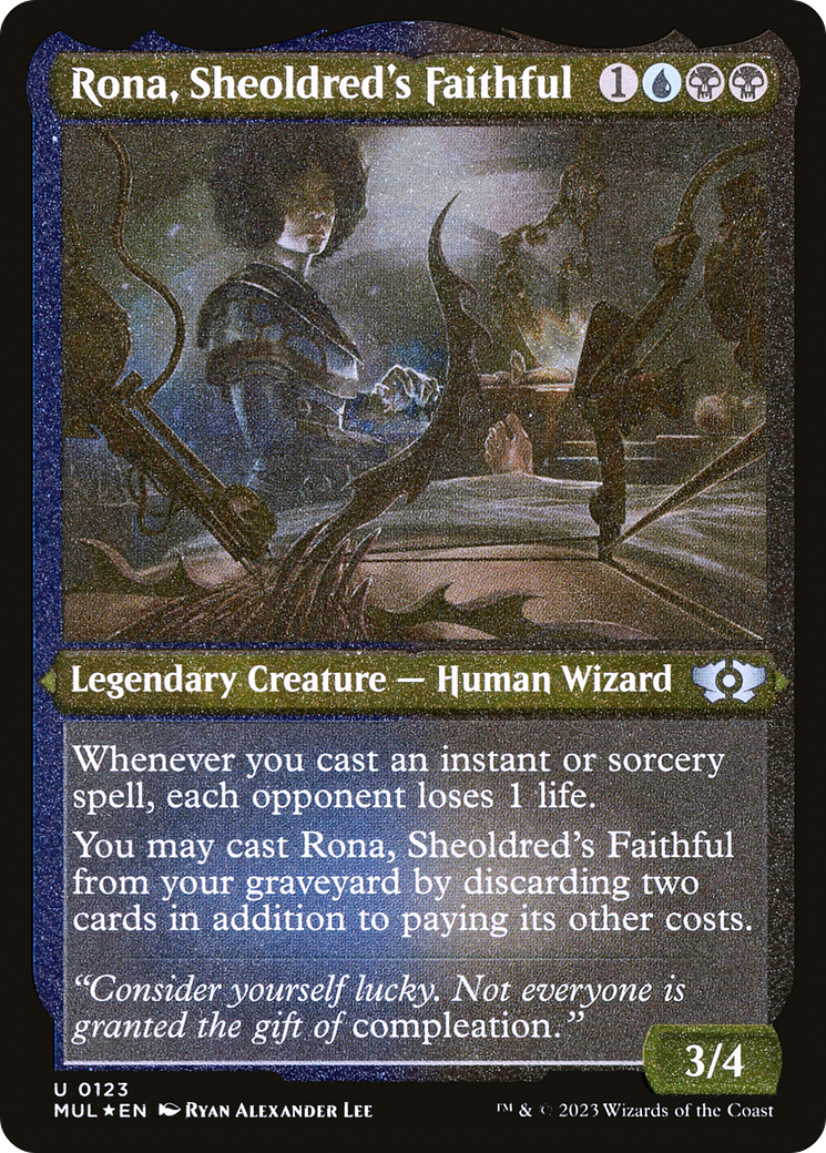 Rona, Sheoldred's Faithful (Foil Etched) [Multiverse Legends] | Chromatic Games