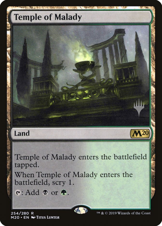 Temple of Malady (Promo Pack) [Core Set 2020 Promos] | Chromatic Games