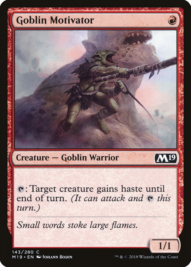 Goblin Motivator [Core Set 2019] | Chromatic Games