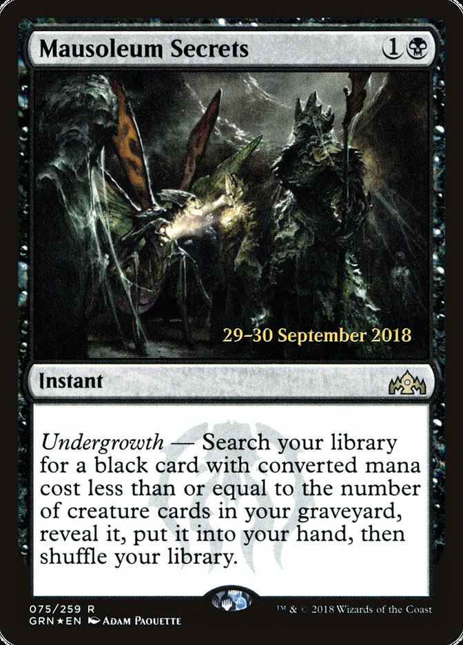 Mausoleum Secrets [Guilds of Ravnica Prerelease Promos] | Chromatic Games