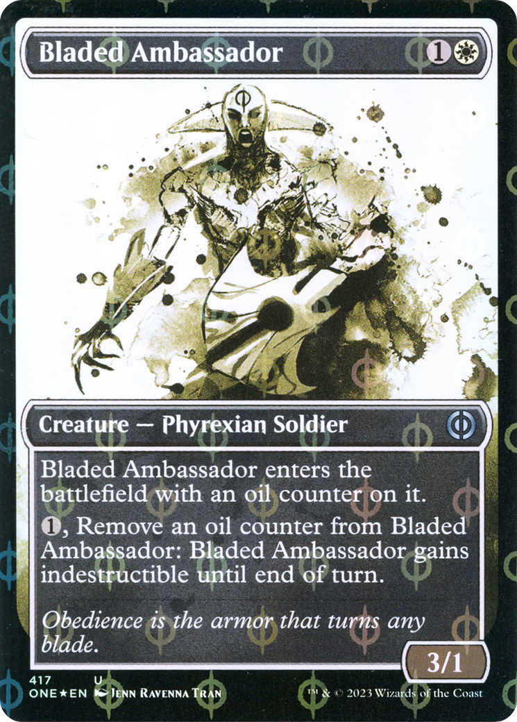 Bladed Ambassador (Showcase Ichor Step-and-Compleat Foil) [Phyrexia: All Will Be One] | Chromatic Games