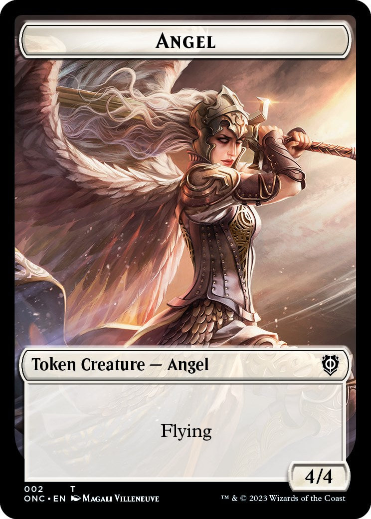 Soldier (007) // Angel Double-Sided Token [Phyrexia: All Will Be One Commander Tokens] | Chromatic Games