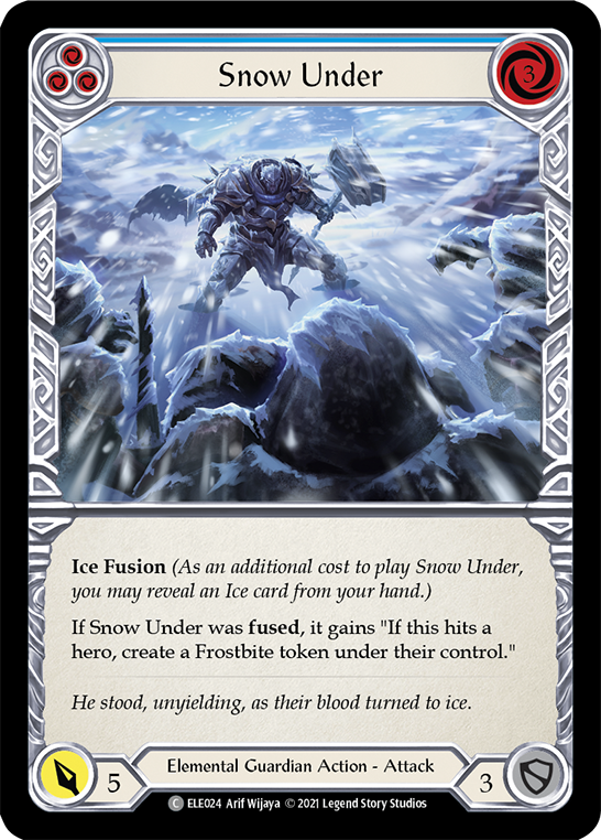 Snow Under (Blue) [ELE024] (Tales of Aria)  1st Edition Rainbow Foil | Chromatic Games