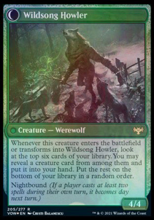 Howlpack Piper // Wildsong Howler [Innistrad: Crimson Vow Prerelease Promos] | Chromatic Games