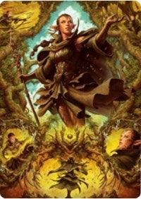 Nissa of Shadowed Boughs 2 Art Card [Zendikar Rising Art Series] | Chromatic Games