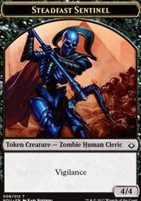 Steadfast Sentinel // Zombie Double-Sided Token [Hour of Devastation Tokens] | Chromatic Games