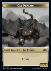 Cat Dragon // Vampire Double-Sided Token [Double Masters 2022 Tokens] | Chromatic Games