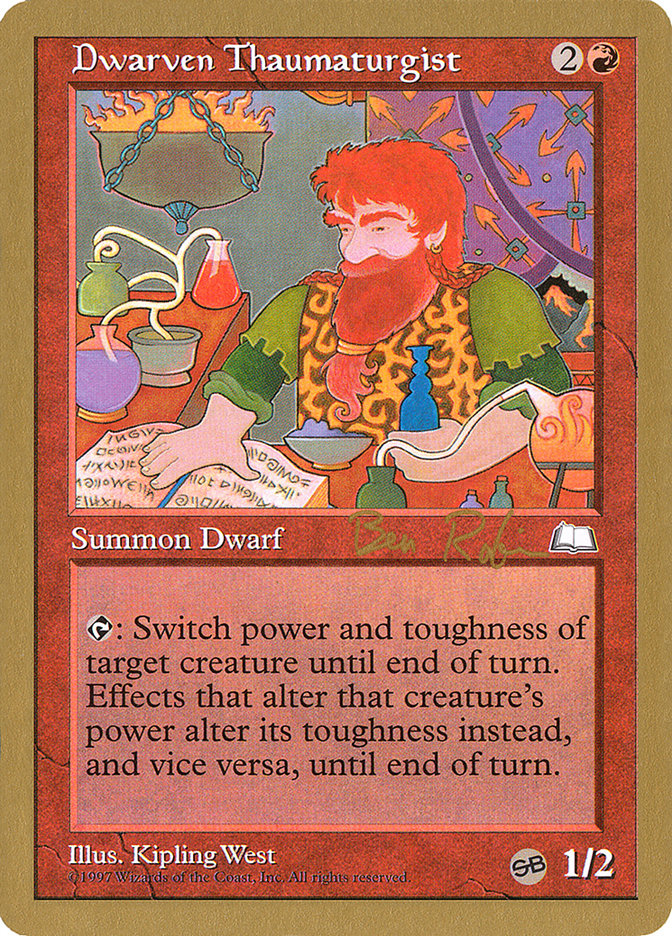 Dwarven Thaumaturgist (Ben Rubin) (SB) [World Championship Decks 1998] | Chromatic Games