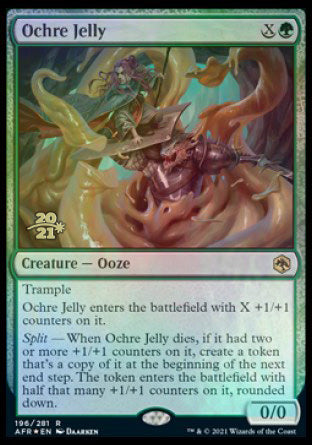 Ochre Jelly [Dungeons & Dragons: Adventures in the Forgotten Realms Prerelease Promos] | Chromatic Games