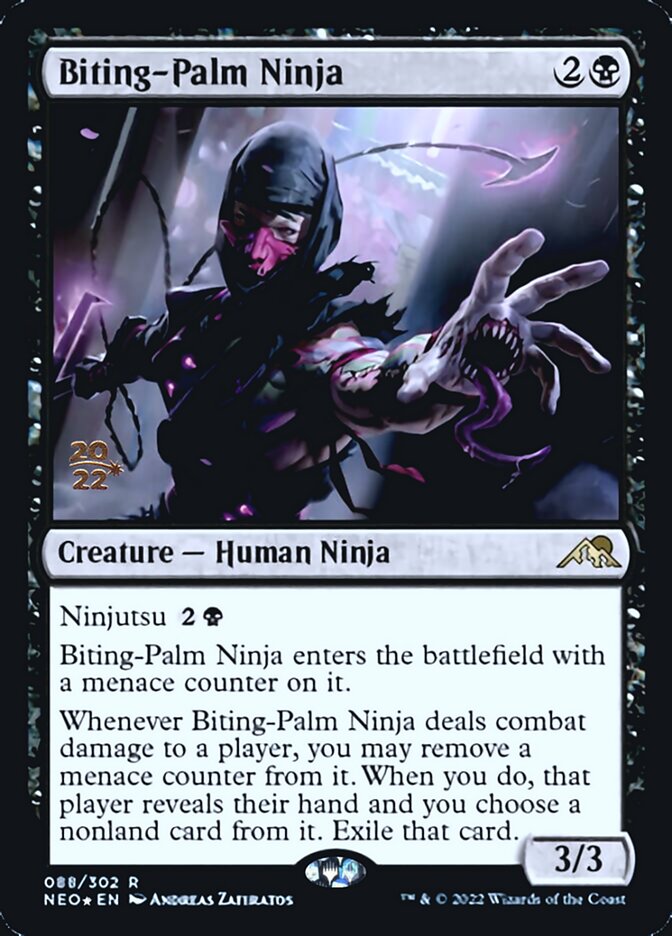 Biting-Palm Ninja [Kamigawa: Neon Dynasty Prerelease Promos] | Chromatic Games