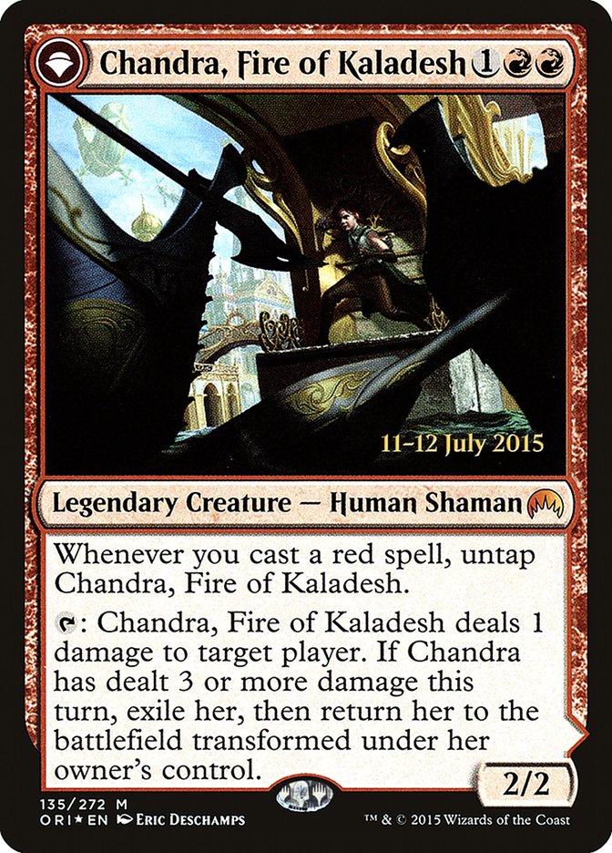 Chandra, Fire of Kaladesh // Chandra, Roaring Flame [Magic Origins Prerelease Promos] | Chromatic Games