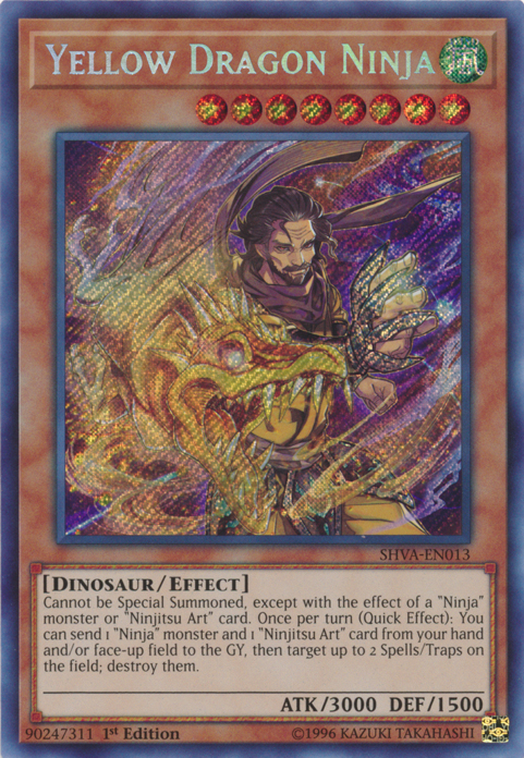 Yellow Dragon Ninja [SHVA-EN013] Secret Rare | Chromatic Games