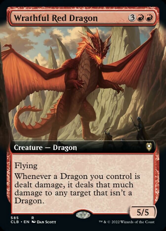 Wrathful Red Dragon (Extended Art) [Commander Legends: Battle for Baldur's Gate] | Chromatic Games