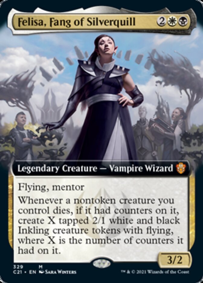 Felisa, Fang of Silverquill (Extended Art) [Commander 2021] | Chromatic Games