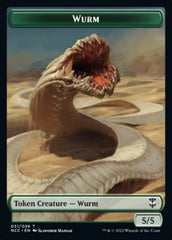 Elf Warrior // Wurm Double-Sided Token [Streets of New Capenna Commander Tokens] | Chromatic Games