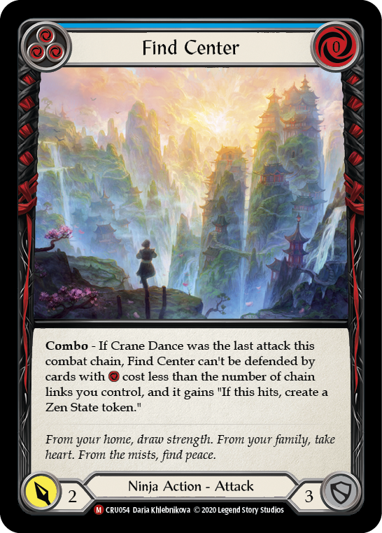 Find Center [CRU054] (Crucible of War)  1st Edition Rainbow Foil | Chromatic Games