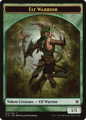 Elf Warrior // Zombie Double-Sided Token [Commander 2016 Tokens] | Chromatic Games