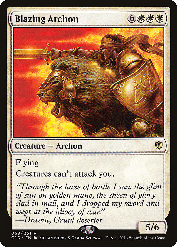 Blazing Archon [Commander 2016] | Chromatic Games