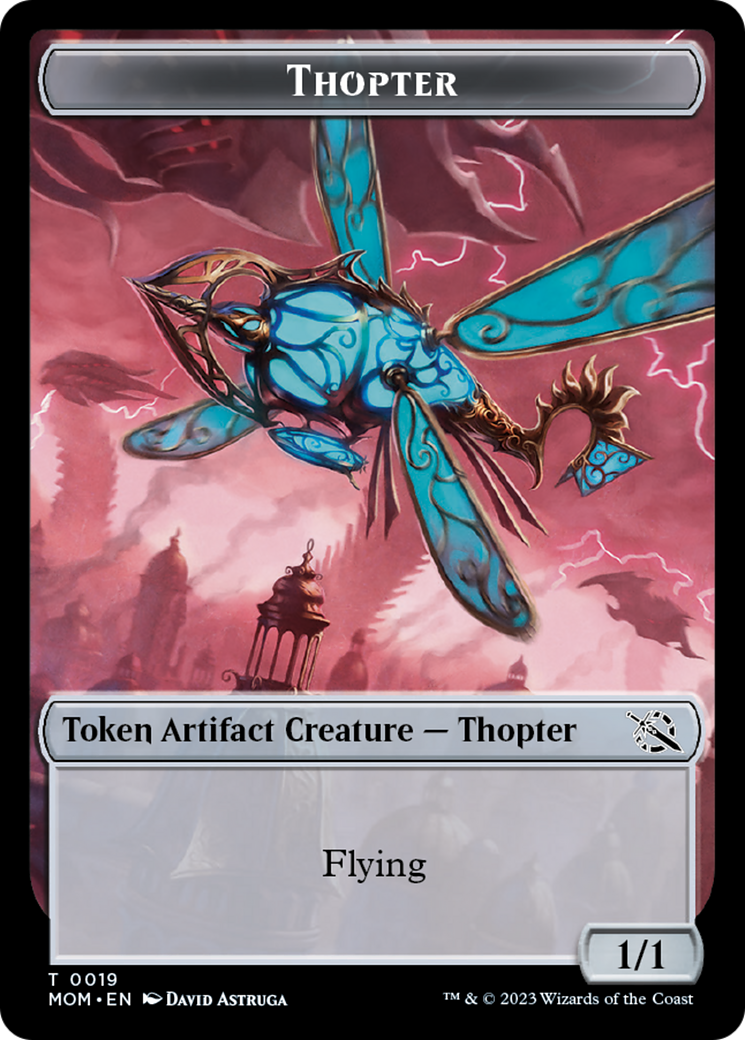 Thopter // Beast Double-Sided Token [March of the Machine Commander Tokens] | Chromatic Games