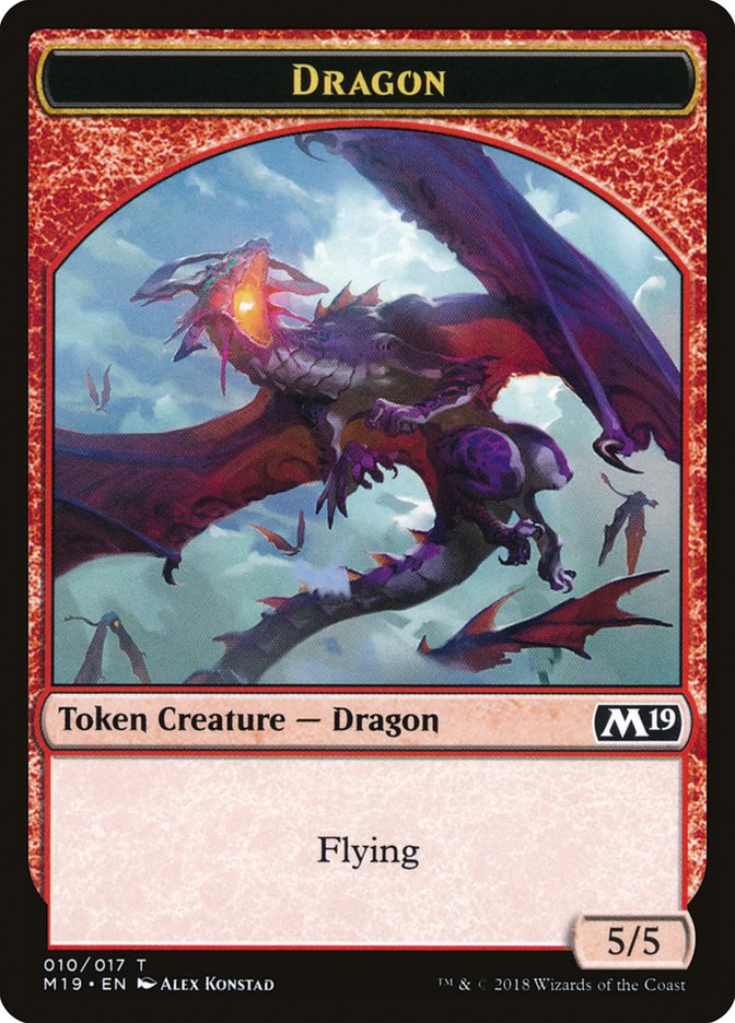 Dragon Token (010/017) [Core Set 2019 Tokens] | Chromatic Games