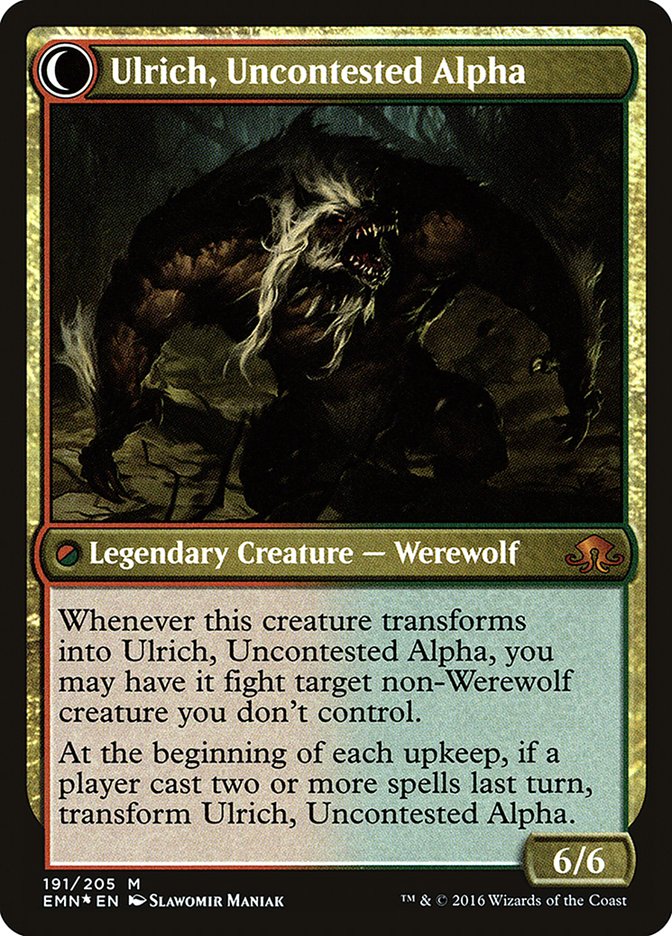 Ulrich of the Krallenhorde // Ulrich, Uncontested Alpha [Eldritch Moon Prerelease Promos] | Chromatic Games