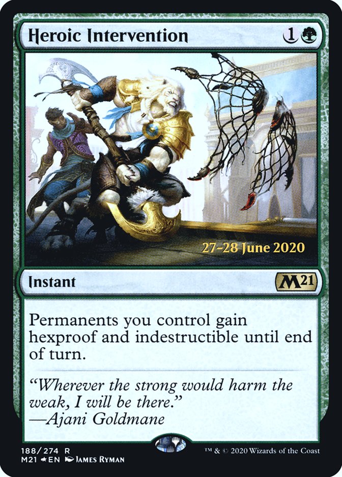 Heroic Intervention [Core Set 2021 Prerelease Promos] | Chromatic Games