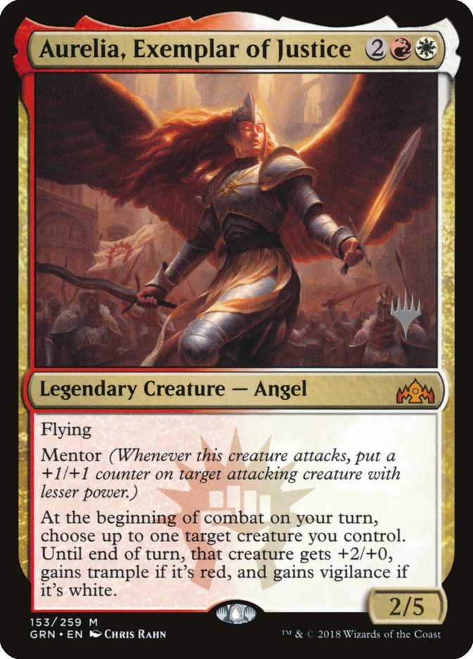 Aurelia, Exemplar of Justice (Promo Pack) [Guilds of Ravnica Promos] | Chromatic Games