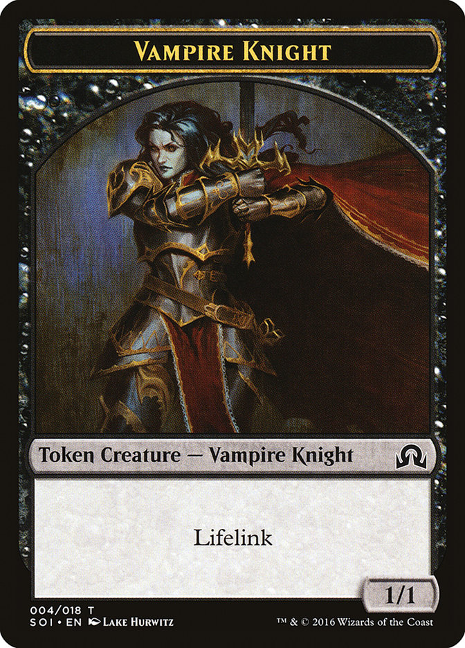 Vampire Knight Token [Shadows over Innistrad Tokens] | Chromatic Games