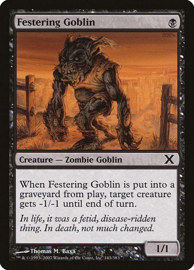 Festering Goblin [Tenth Edition] | Chromatic Games