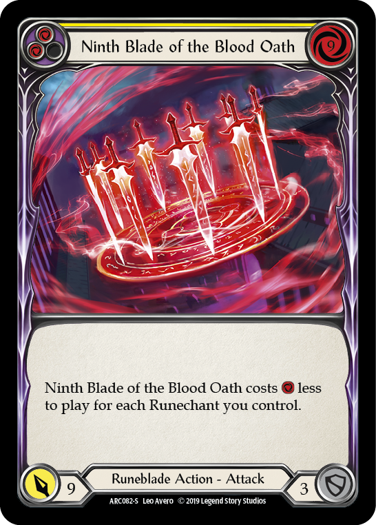 Ninth Blade of the Blood Oath [ARC082-S] (Arcane Rising)  1st Edition Rainbow Foil | Chromatic Games