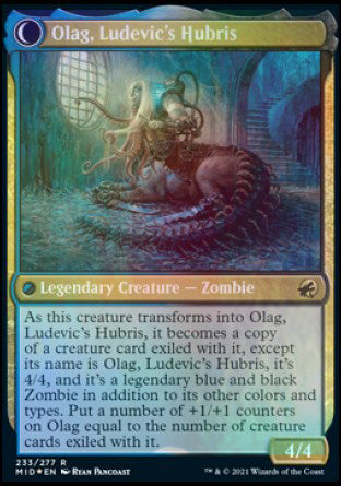 Ludevic, Necrogenius // Olag, Ludevic's Hubris [Innistrad: Midnight Hunt Prerelease Promos] | Chromatic Games