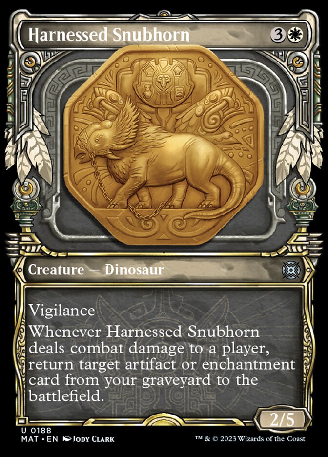 Harnessed Snubhorn (Showcase Halo Foil) [March of the Machine: The Aftermath] | Chromatic Games