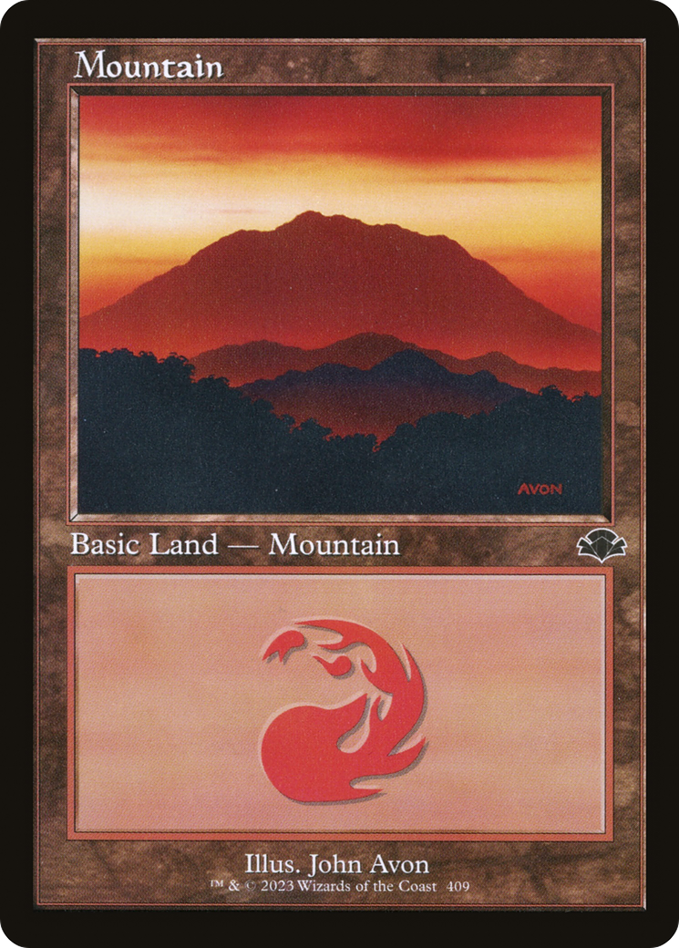 Mountain (409) (Retro) [Dominaria Remastered] | Chromatic Games