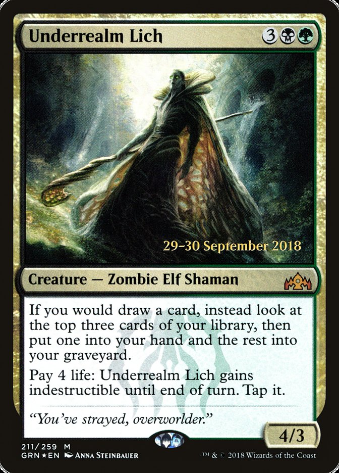 Underrealm Lich [Guilds of Ravnica Prerelease Promos] | Chromatic Games