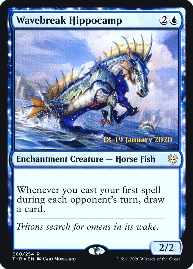 Wavebreak Hippocamp [Theros Beyond Death Prerelease Promos] | Chromatic Games