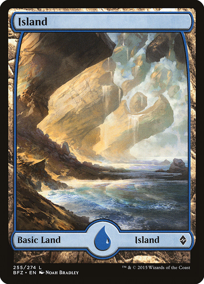 Island (255) (Full Art) [Battle for Zendikar] | Chromatic Games