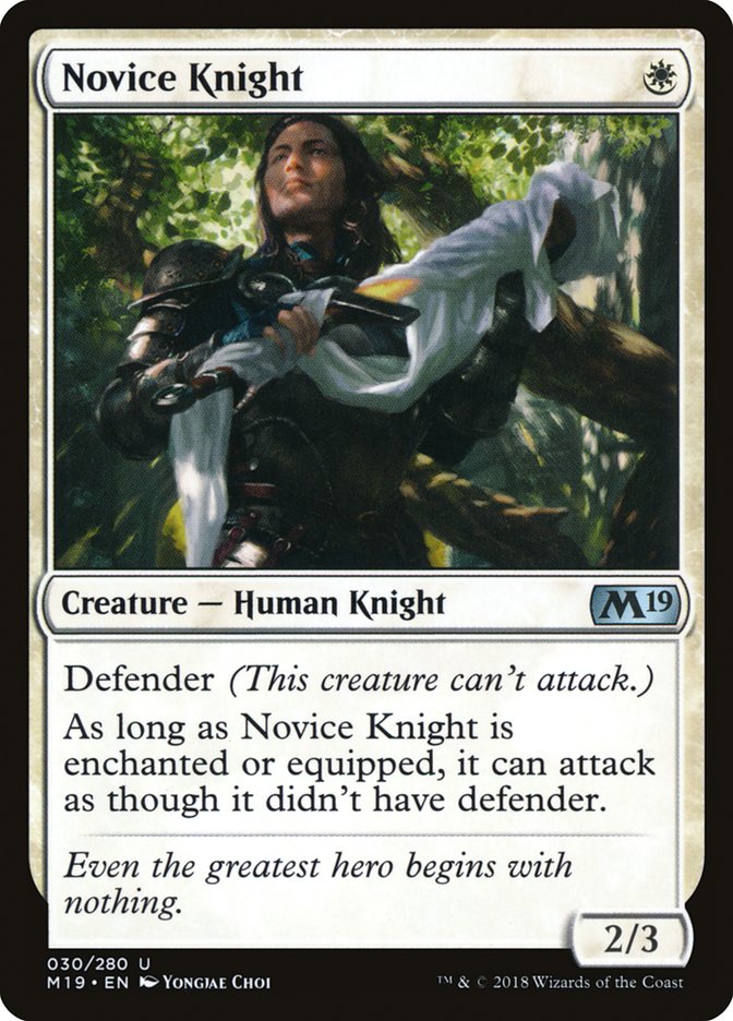 Novice Knight [Core Set 2019] | Chromatic Games