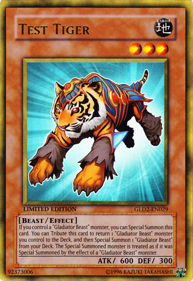 Test Tiger [GLD2-EN029] Ultra Rare | Chromatic Games