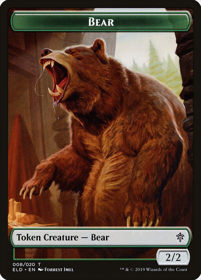 Bear Token [Throne of Eldraine Tokens] | Chromatic Games