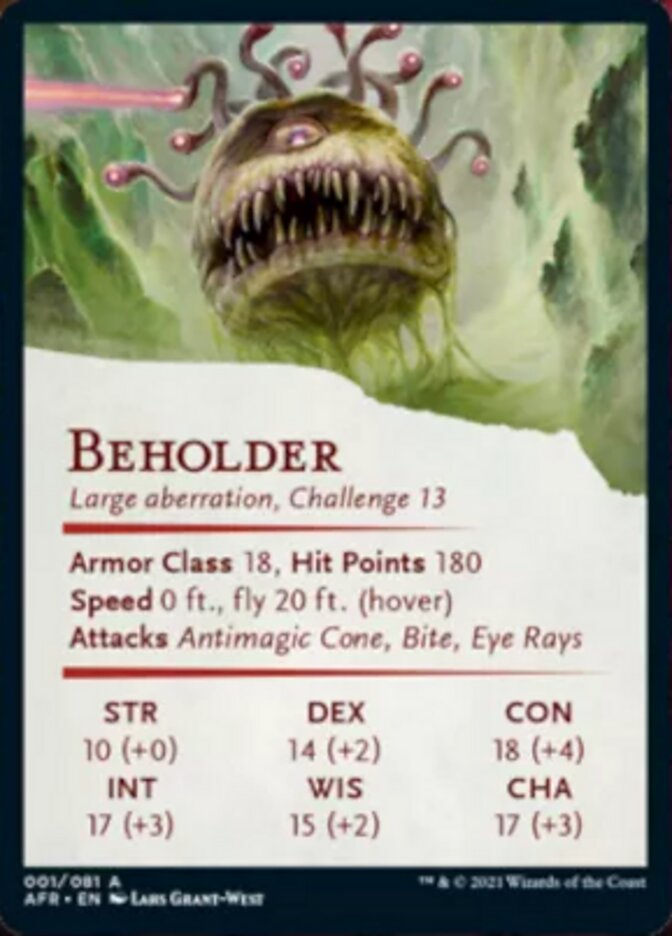 Beholder Art Card [Dungeons & Dragons: Adventures in the Forgotten Realms Art Series] | Chromatic Games