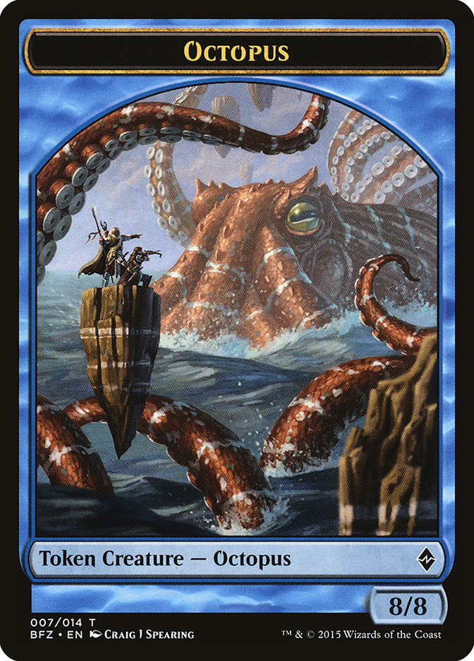 Octopus Token [Battle for Zendikar Tokens] | Chromatic Games