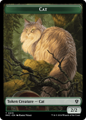 Drake // Cat Double-Sided Token [Murders at Karlov Manor Commander Tokens] | Chromatic Games